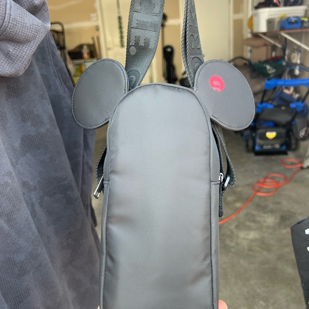 Corkcicle Black Mickey Mouse Crossbody sling bag, adjustable strap.